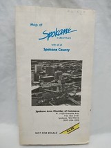 Map Of Spokane A Great Place Area Chamber Of Commerce Brochure Map - $22.77