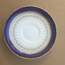 Royal Worcester England REGENCE Blue Porcelain Demitasse Saucer Fine Bone China - £25.29 GBP