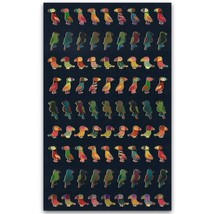 CUTE TINY BIRD FOIL HOLOGRAM STICKERS Parrot Scrapbook Kid Craft Sticker... - $3.40 CAD
