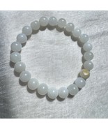 Hetian jade bracelet- mutton fat white nephrite beads (8mm)-cobblestone,... - $248.00