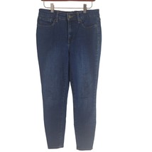 NYDJ Lift Tuck Technology Jeans 8 Womens Skinny Leg Mid Rise Dark Wash B... - $23.06