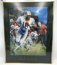 Drive Football Poster Framed 28&quot; x 22&quot; Frontline Arts Motivational - £13.34 GBP