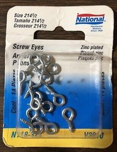 National Hardware N118-323 Screw Eyes 5/8&#39;&#39; #214-1/2 Zinc Plated Steel 1... - $6.58