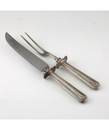 Plata de Ley Tallado Juego W/ Tallado Tenedor Y Cuchillo, Esterlina Mani... - $2,435.04 MXN