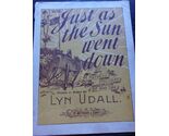 1898 MILITARY SHEET MUSIC "JUST AS THE SUN WENT DOWN" LARGE FORMAT - CIV... - $18.69