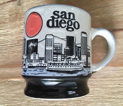 Stoneware San Diego Coffee Mug Cup Skyline Ocean Seaside Souvenir Collec... - £12.58 GBP