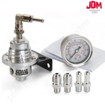 Jdm Aluminum Adjustable Fuel Pressure Regulator FPR Type S With White Ga... - £23.46 GBP