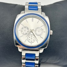 Women’s Silver Blue 37mm Chrono Style Women’s Watch Working - $357.10 MXN