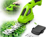 This 2-In-1 Electric Hedge Trimmer Cordless Grass Shear And Shrub Cutter Is - £40.85 GBP