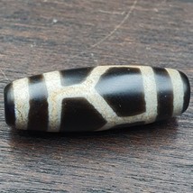 Rare pendentif ancien amulette agate tibet gzi motif perle dzi tibétaine - $27.48