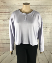 JENNI Soft &amp; Cozy Ribbed Henley Lounge Top or Pajama Top, Lilac NWT XXL - £8.53 GBP
