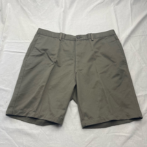 Haggar Mens Chino Shorts Brown Flat Front Pockets Mid Rise Knit Cotton 3... - £14.78 GBP