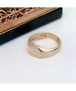 Pinky Signet Ring-14k Gold Oval Signet Ring-Small Signet Ring-Signet Rin... - €295,34 EUR