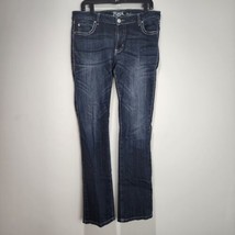 Wrangler Rock 47 Ultra Low Rise Boot Cut Blue Jean Pants Size 11 x 36 WHX16JR - £10.89 GBP