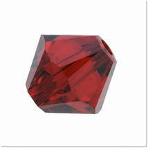 100pcs Authentic Small Loose Faceted Bicone Crystal Beads - Siam Red, 4mm - Swar - $21.77