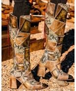 Freebird BY Steven Womens Boots Juno Patchwork TALL Boots Handmade SIZE 9 - €256,12 EUR