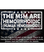 The MSM Are Hemorrhoidic (Human Hemorrhoids) Funny Window Vinyl Decal US... - $9.21 CAD+