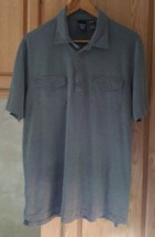 Mens KUHL Gray Geometric Polo Shirt Size L Soft Born in the Mountains Bin II - £20.79 GBP