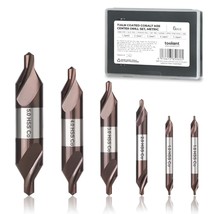 Center Drill Bit Set, Tialn Coated Cobalt M35 Hss Centering Drill Bit For Stainl - £38.11 GBP