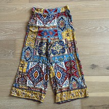Haute Hippie Psychedelic Bright Retro Boho Wide Leg Pants w/ Pockets Medium - $24.99