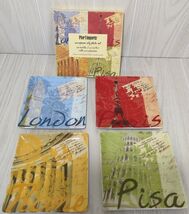Pier 1 Imports European City Plate Boxed Set Square 6" bread appetizer d... - $20.99
