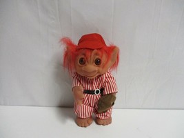 Vintage 1977 Thomas Dam Baseball Player Troll Doll 8&#39;&#39; Rare Nice - £34.88 GBP