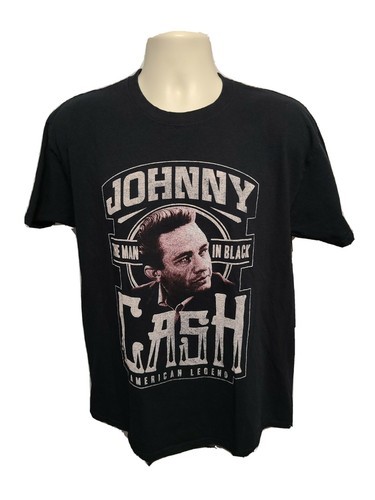 Johnny Cash American Legend The Man in Black Adult Large TShirt - £14.89 GBP