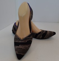 Rothy&#39;s Black &amp; Sparkle Patterned Thread Slip on Comfort Casual Shoes Pointed 10 - £46.54 GBP