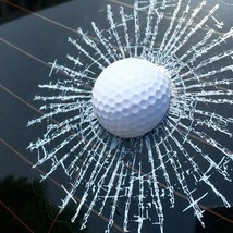 Funny 3D Golf Ball Hit Window Crack Car Windshield Decals Sticker Decoration Car - £37.01 GBP