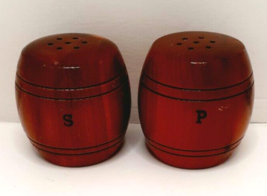 Wood Barrell Carlsbad Caverns Souvenir Salt and Pepper Shaker Set Vintage - $10.60