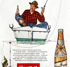 Miller High Life Beer 1952 Advertisement Fishing Drinking Brewery Vintag... - $29.99
