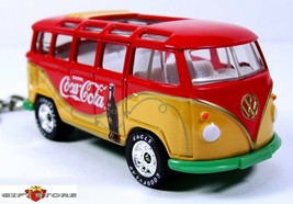  Rare Key Chain Red Vw Samba Bus Volkswagen Coca Cola Custom Ltd Great Gift - £43.89 GBP