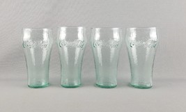 Coca-Cola Tumblers Coke Green Pebbled Textured Cola Soda Drinking Glass ... - $29.69