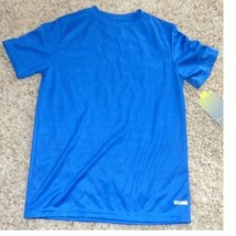Boys Shirt Short Sleeve Tek Gear Blue Striped Performance Athletic Tee Shirt- L - £9.49 GBP