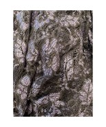 Purple Black Floral Alencon Lace Fabric Piece 44&quot; x 72&quot; - $16.19