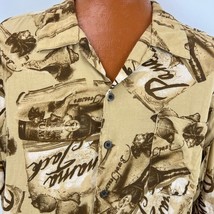 Panama Jack Aloha Hawaiian Shirt 3XL Brown Rum SeaShells Buried Treasure Boat - £31.96 GBP