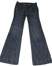 MOSSIMO SUPPLY CO. Jeans Women&#39;s Jr&#39;s size 5 medium Wash Wide Leg button fly - $10.69