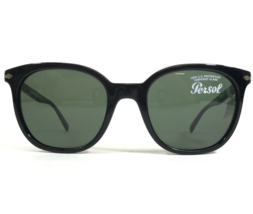 Persol Sonnenbrille 3216-s 95/31 Schwarz Quadratisch Rahmen mit Grün Gläser - $204.73