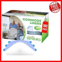 Universal Fit Commode Liners - 100 Hygienic Portable Toilet Bags - Mess-... - $1,043.09 MXN