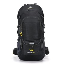 Outdoor backpack camping bag 50/60l men with light reflection waterproof travel  - £116.34 GBP