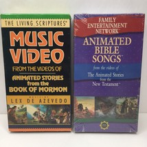 Vtg Set 2 VHS Living Scriptures LDS Book Mormon Stories Music Video Bible Songs - £15.72 GBP