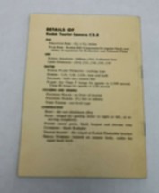 Kodak Tourist Fotocamera Giallo Brochure Manuale - $34.10