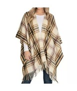 Woolrich Cozy Blanket Wrap ~ Sienna Plaid ~  Multicolor Sweater/Wrap ~ O... - $51.15 CAD