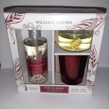 Williams Sonoma WINTER BERRY Room Fragrance Kit Spray Difuser &amp;&amp; Votive - £35.19 GBP
