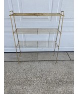 vintage mcm mid-century metal wire rack 4 tier  - $123.74