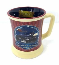 Polar Express Train Ride Believe Mug Hot Chocolate Warner Bros Christmas... - $24.01