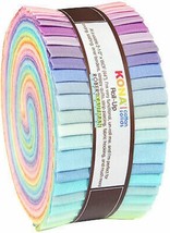Jelly Roll Kona Cotton Solids New Pastel Palette Fabric Roll-Ups Precuts M530.22 - £23.54 GBP