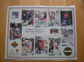 NHL Upper Deck New York Rangers vs Calgary 11/4/91 Limited Edition Team Photos - £7.99 GBP