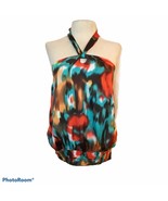 Multi Color Halter Top Keyhole Front Ladies Size Small - $214.77 MXN