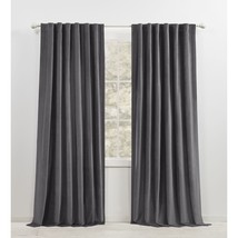 LAUREN RALPH LAUREN Velvety Back Tab/Rod Pocket Curtain Panel,Charcoal,5... - $123.75